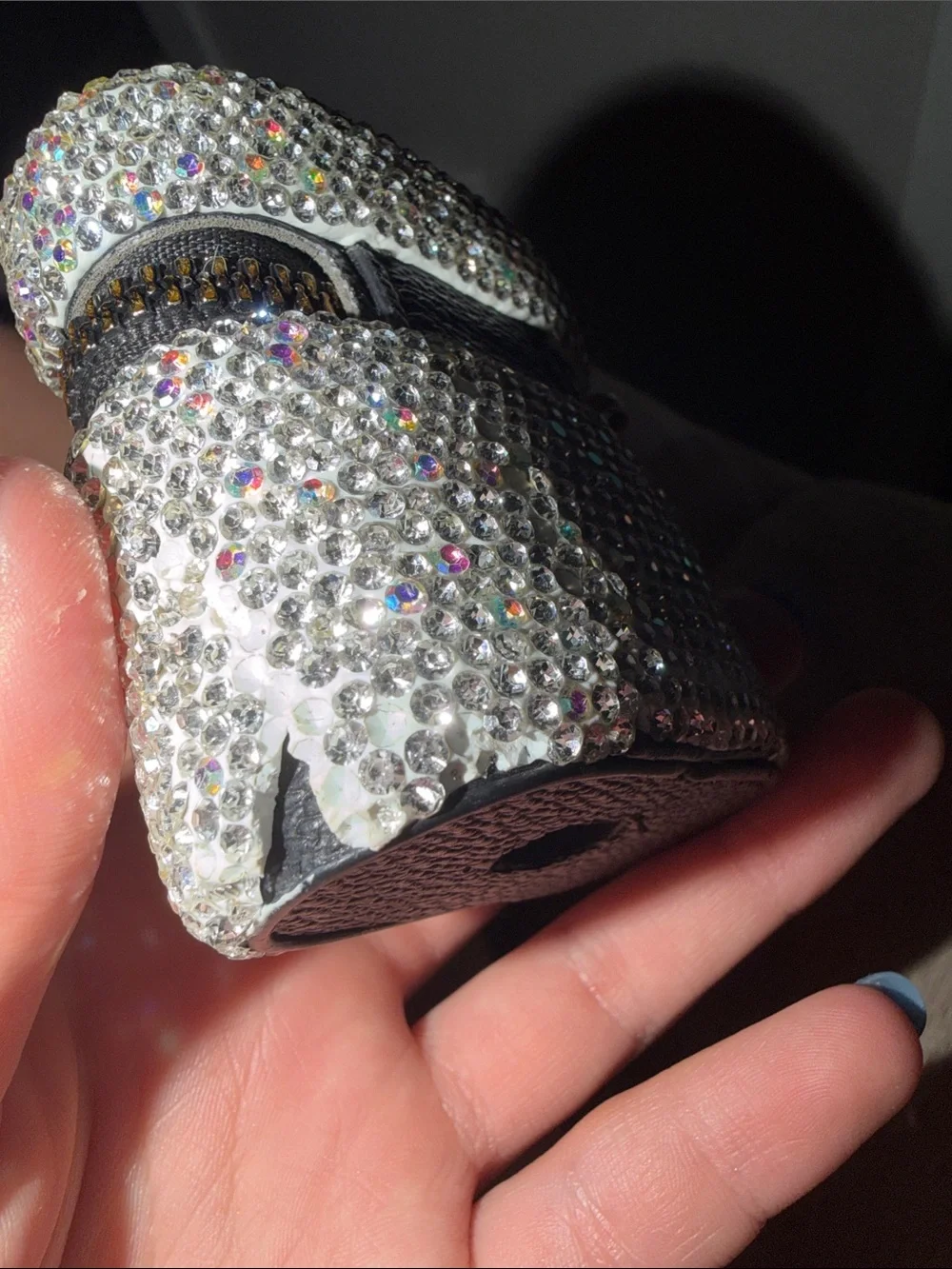 Target Silver Rhinestone Earbud/Card Holder Case